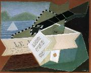 Juan Gris Guitar in front of the sea oil painting on canvas
